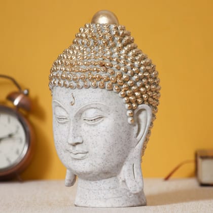 eCraftIndia Decorative Buddha Head Polyresin Showpiece-Free Size