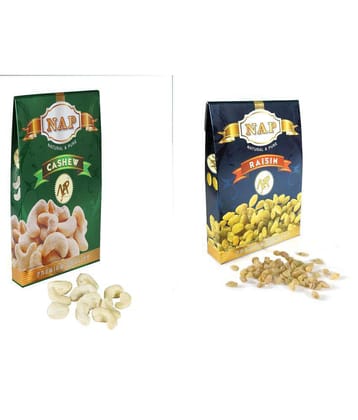 NAP PREMIUM QUALITY PLAIN CASHEW (250 g) & KISHMISH/RAISIN (250g)