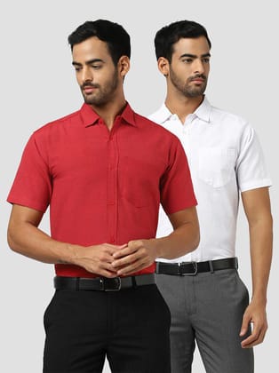 DESHBANDHU DBK - Multicolor Cotton Regular Fit Mens Casual Shirt ( Pack of 2 ) - None