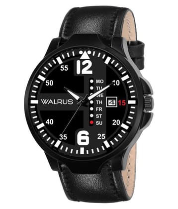Walrus Day & Date Leather Analog Mens Watch