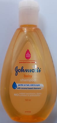 Johnson baby shampoo gently on hair mild to eyes with coconut based cleansers 50 ml