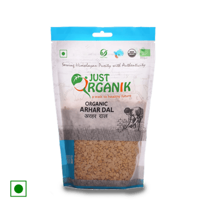 Just Organik Tur (Arhar) Dal, 500 gm Pack