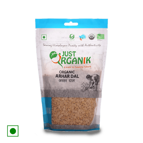 Just Organik Tur (Arhar) Dal, 500 gm Pack