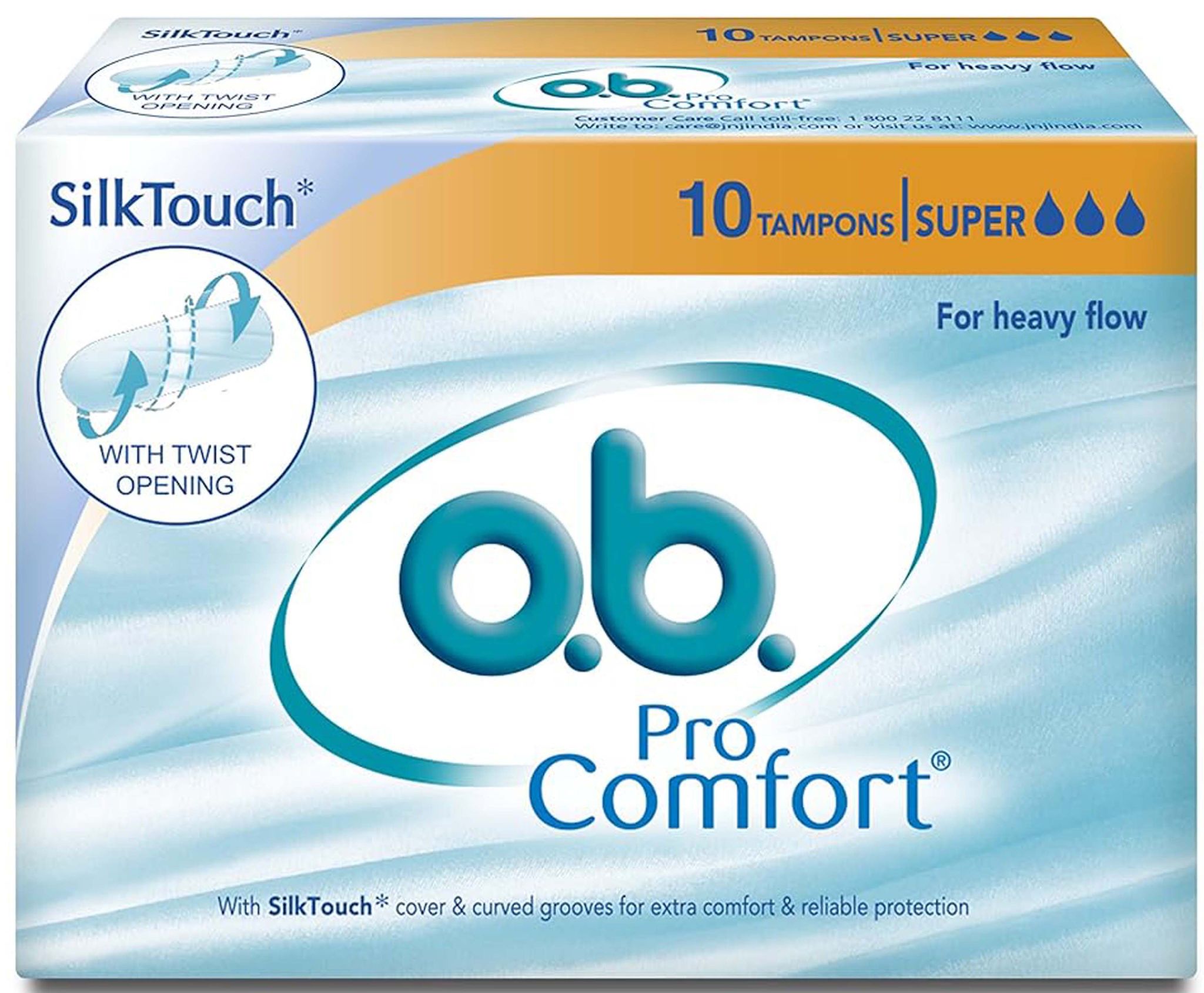 O.B. ProComfort Tampons - Super (Heavy Flow, 10 Piece)