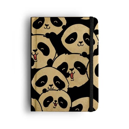 Mooch Hardcover Unruled Diaries A6 Seeking Panda-BUFF CARTRIDGE