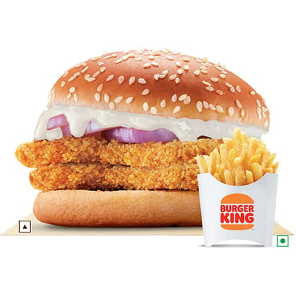 Crispy Chicken Double Patty Burger+Fries(Reg)