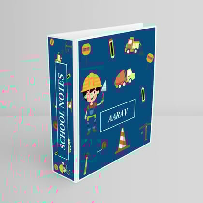 Little Builder Binder File (kids)-Dodger Navy