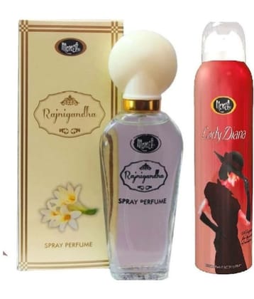 Monet RAJNIGANDHA perfume, LADY DINA deodorant Deodorant Spray for Men,Women 180 ml ( Pack of 2 )
