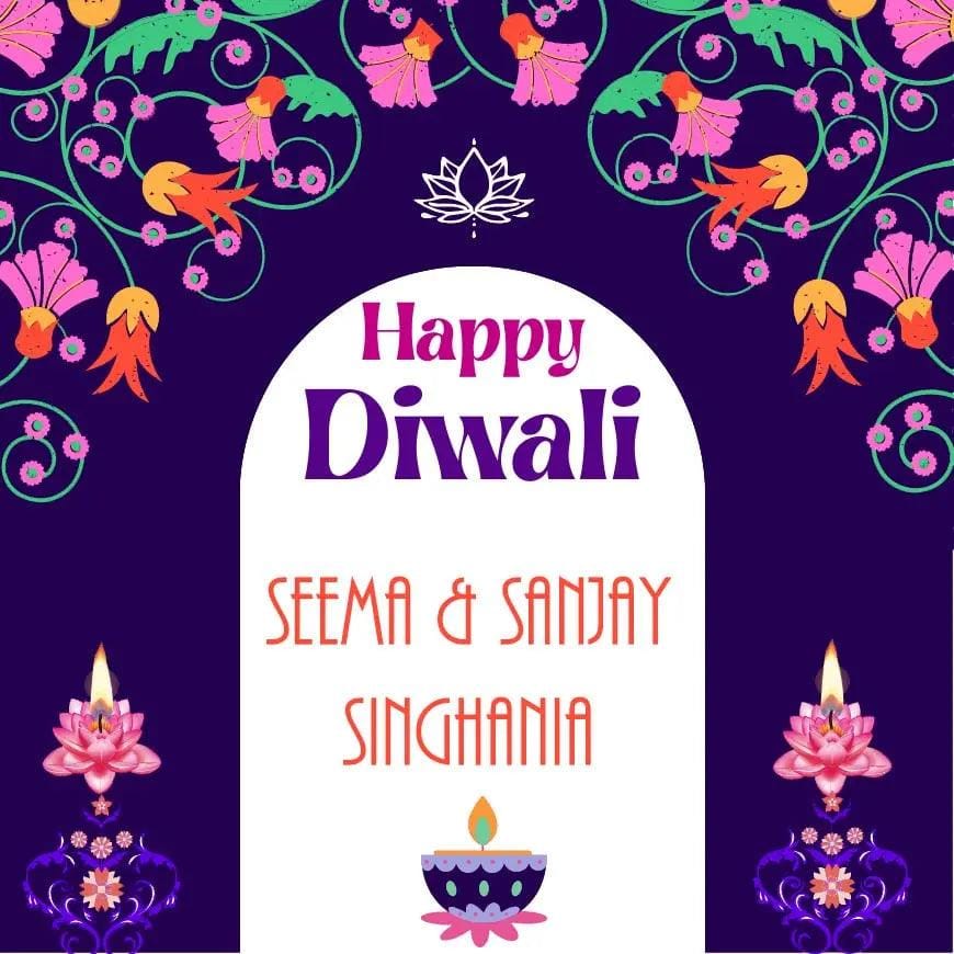 Happy Diwali Gift Tags/ Gift Stickers - Archway of Light theme-Flat Cards Without Ribbons / Set of 10
