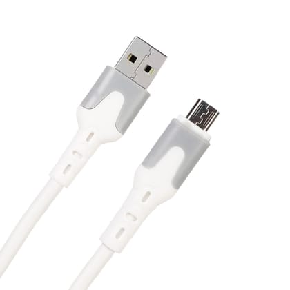 VIP LION SERIES 16 W DATA CABLE V8, White Color,made of Copper, length 1 mtr, Warranty 1 Year