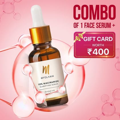 MyGlamm 10% Niacinamide Clarifying Serum And Gift Card Worth ₹ 400