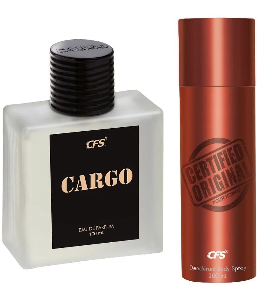 CFS Cargo Black EDP Long Lasting Perfume & Certified Brown Deodorant Body Spray
