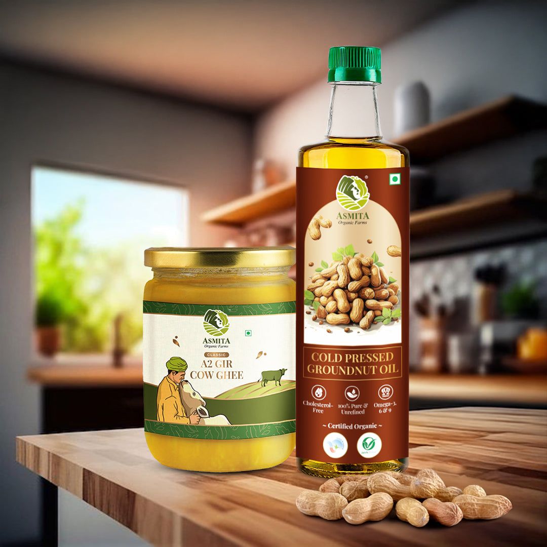 Organic Cold-Pressed Oil & A2 Ghee Combos-Combo