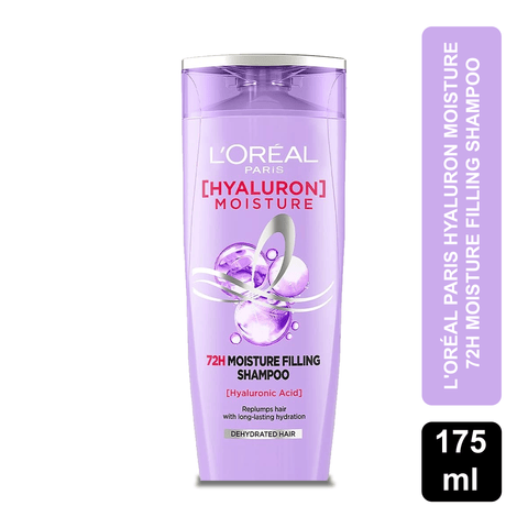 L'Oreal Paris Hyaluron Moisture 72H Moisture Filling Shampoo, 175 ml Bottle