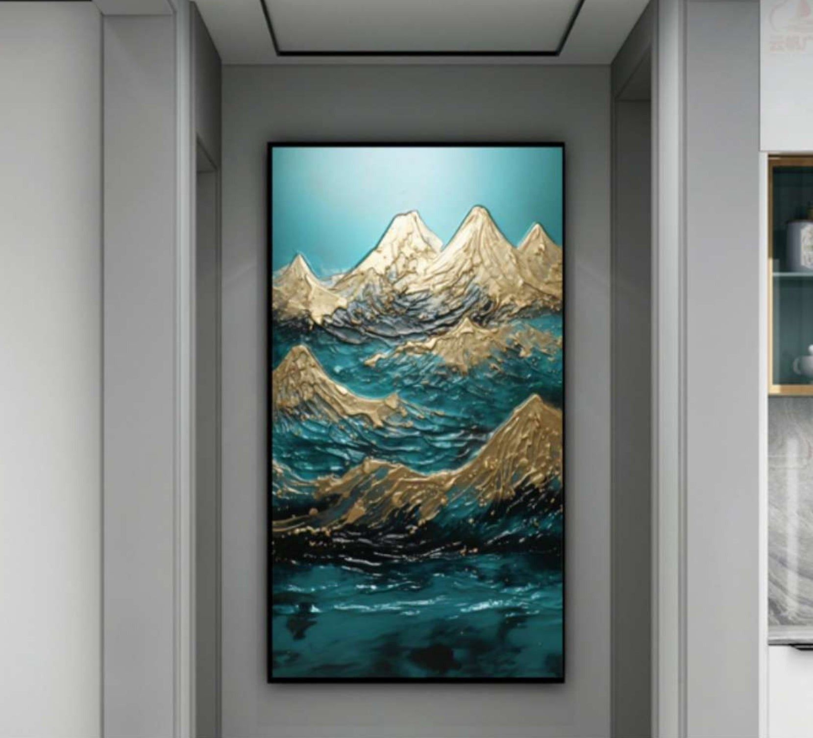Sea Waves Wall Painting| Crystal HD Wall Painting  | Wall Decor | 60 x 80 cm
