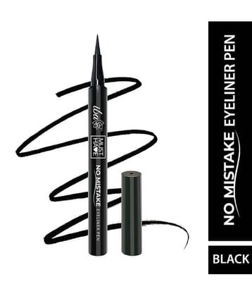 Iba Must Have No Mistake Eyeliner Pen , Ultra Matte , Waterproof , Deep Black, 1.1ml, (Pack of 1)