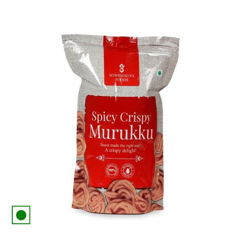 Sowbhagya foods Spicy Crispy Murukku, 200 gm Pouch