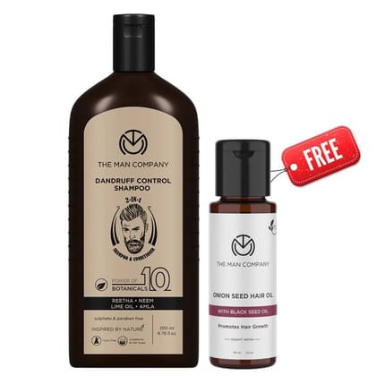 Dandruff Control 2-in-1 Shampoo & Conditioner | Power of Ten Botanicals Shampoo and Free Hair Oil