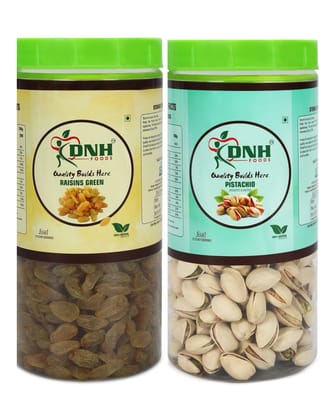 DRY FRUITS COMBO 500 GRAMS PACK 250 X 2 PC    RAISINS | PISTACHIO  - Supports Weight Loss, Improves Eye Health