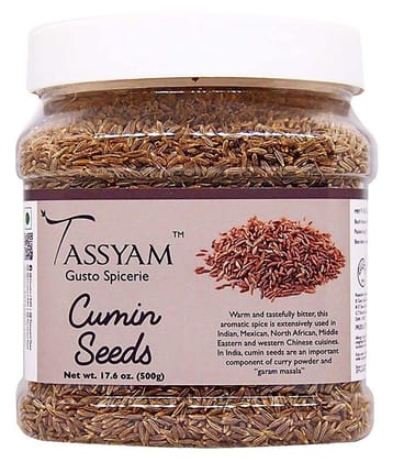 Tassyam - 500 gm Jeera (Cumin Seeds) (Pack of 1)