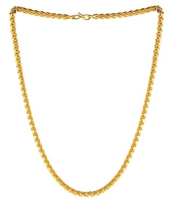 SHANKH-KRIVA® Gold Plated Mens Necklace Chain-1009 - Golden