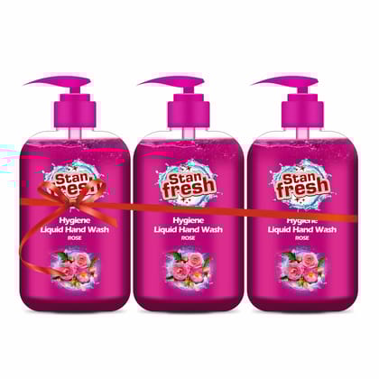 Stanfresh Hygiene Liquid Hand Wash Rose 500ml (Pack Of 3)