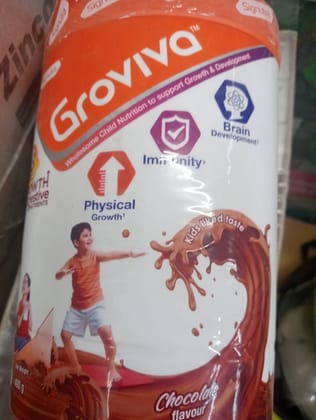 Groviva Wholesome child nutrition to support growth & deve Chocolate Flavour 