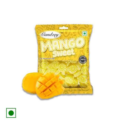 Candzey Sugar Boiled Mango Sweet Candy, 100 gm Pouch