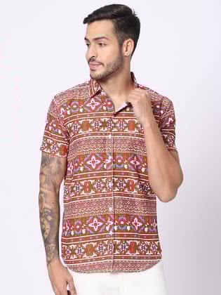 Classic Fit Ethnic Motifs Printed Casual Shirt