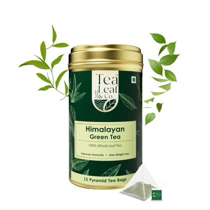 Himalayan Green Tea Boosts Immunity & Reduces Waist Farm Fresh Natural Flavour 15 Pyramid Tea Bags pack of 1