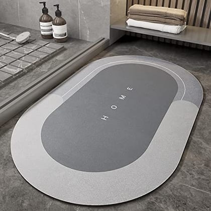 Modern Minimalist Bathroom Rug, Washable and Non-Slip Bath Mat, Soft and Water Absorbent Floor Mat for Bathroom, Bedroom, Living Room