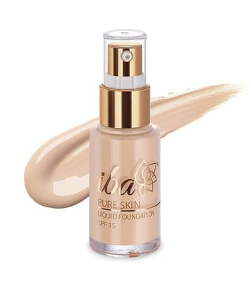Iba Pure Skin Liquid Foundation, Ivory Fair, 30ml, Full Coverage Lightweight Oil Free Dewy Finish, (Pack of 1)
