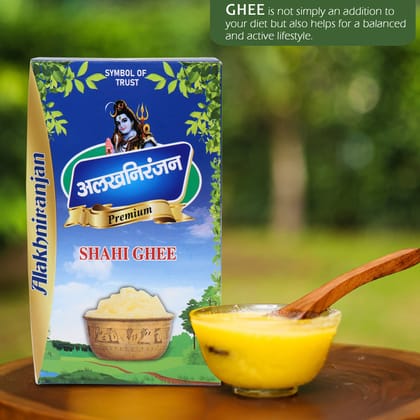 ALAKHNIRANJAN SHAHI GHEE 1 LITER TETRA PACK DESI DANEDAR GHEE
