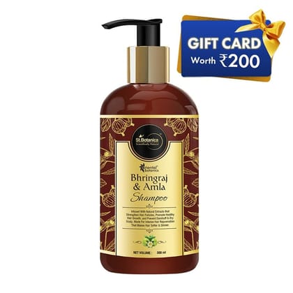 Bhringraj & Amla Hair Shampoo, 300ml With Gift Card