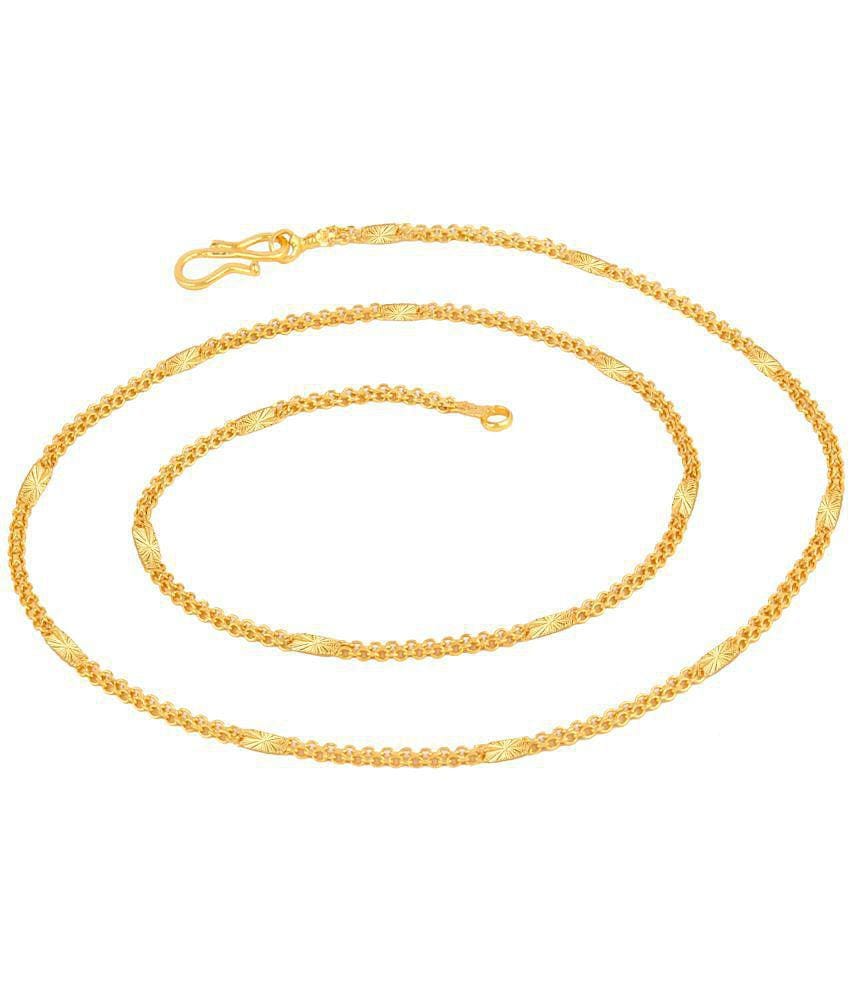 FASHION FRILL - Gold Plated Brass Chain ( Pack of 1 ) - None