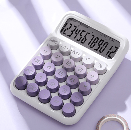 Dual Colour  Mechanical Calculator-Purple
