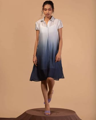 Blue Ombre Dress-XS