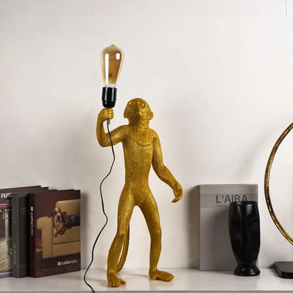 Modern Art Monkey Decorative Lamp Golden