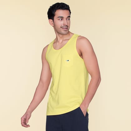 Renew Combed Cotton Tank Tops Butter Yellow S