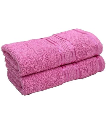 STAMIO - Pink Cotton Hand Towel 33x51 cm ( Pack of 2 ) - Pink