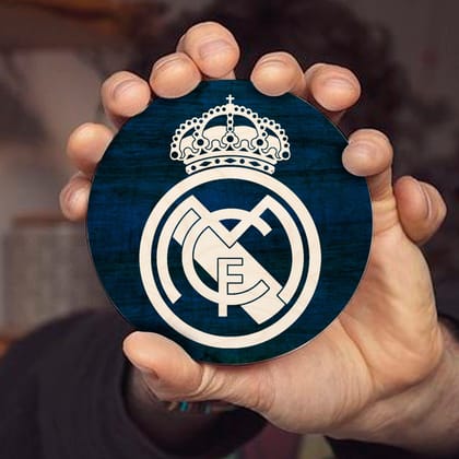 4"x4" Wooden Coasters | Real Madrid-Set of 2