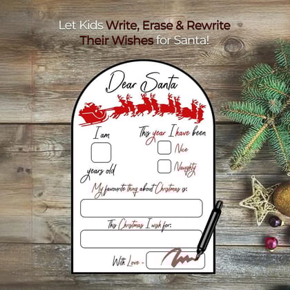 Dear Santa  - Reusable Sign Board