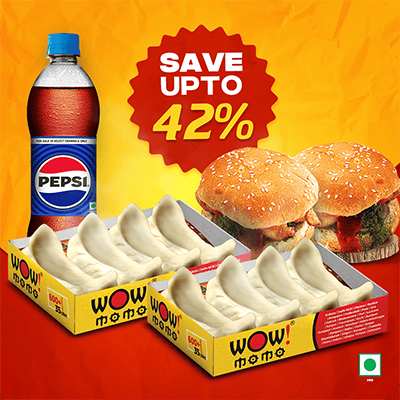 Veg Himalayan Steam Momo 8Pc + Veg Moburg 2Pc + 1 Pepsi 400ml