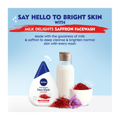 Nivea Milk Delights Saffron Face Wash\, 100 ml Bottle