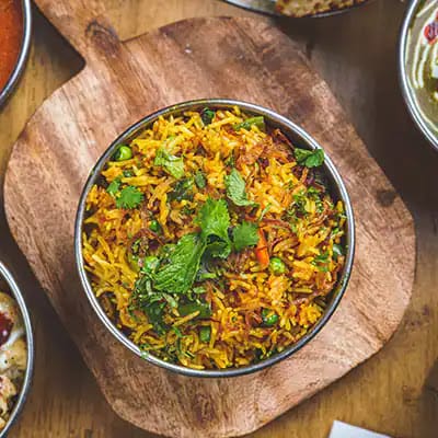 Vegetable Pulao (Serves 1- 2)
