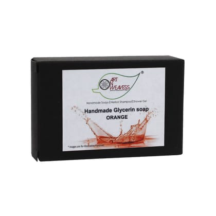 Artnweavess Orange Glycerin Soap, 100 gm - Pack of 2