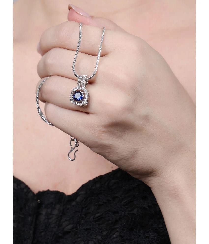 Sunhari Jewels Blue Pendant set ( Pack of 1 ) - Blue