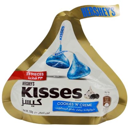 Hershey's Kisses Cookies & Creme, 150 gm