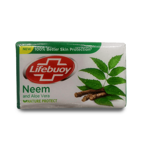 Lifebuoy Neem & Aloe Vera Soap Bar, 100% Better Skin Protection, 125 gm Bar