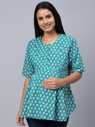 Floral Printed Bohemian Cotton Top